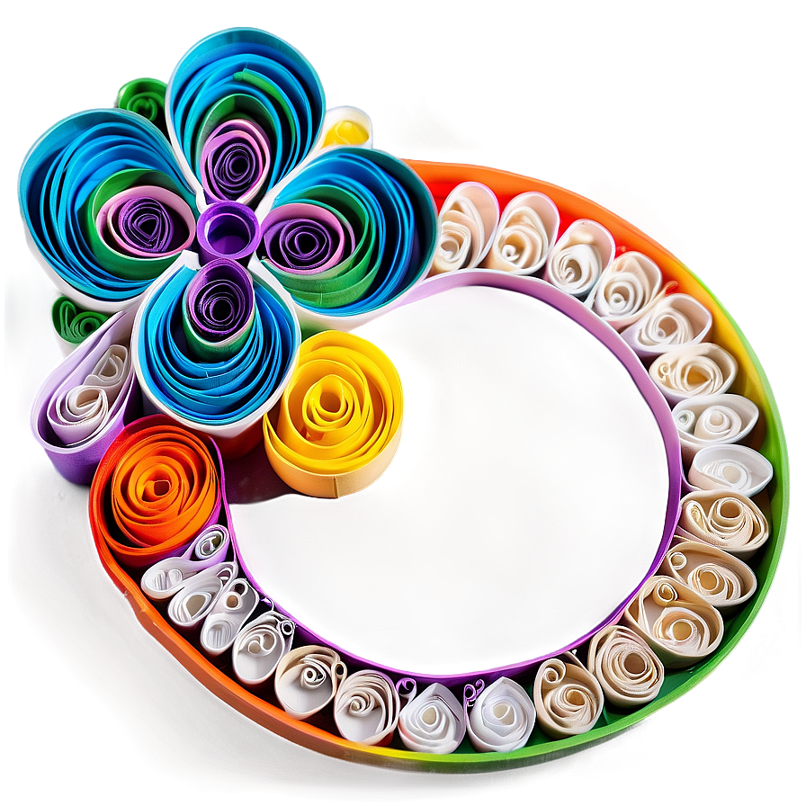 Quilled Rolled Flower Design Png Tox PNG Image