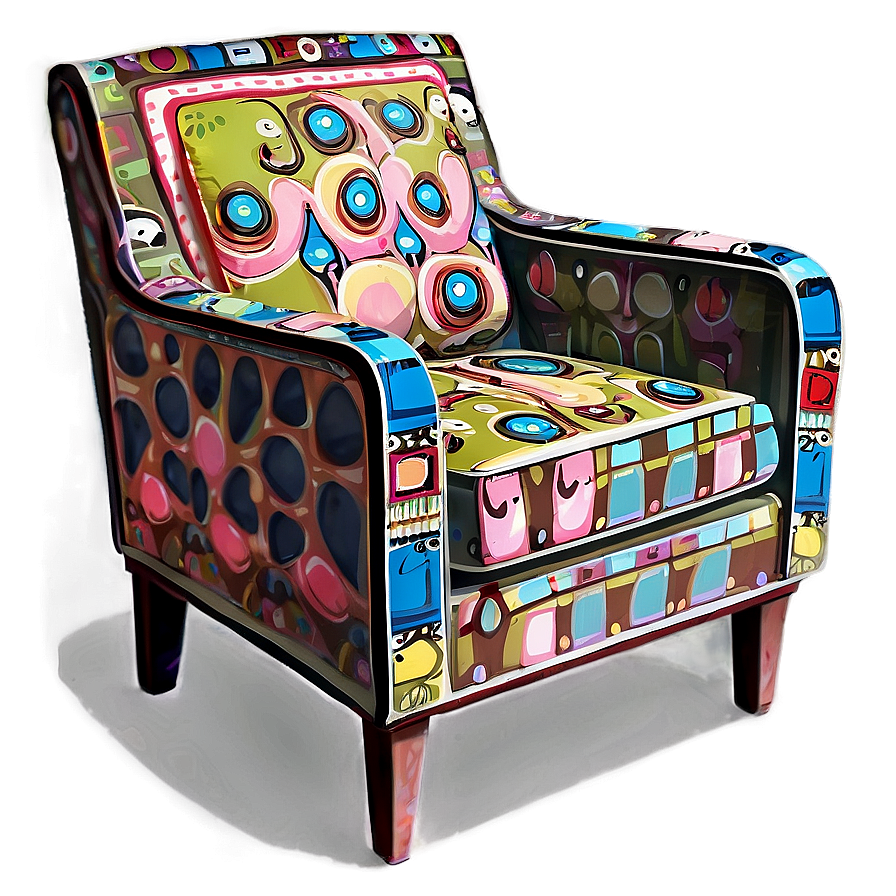 Quirky Cartoon Armchair Png 06262024 PNG Image