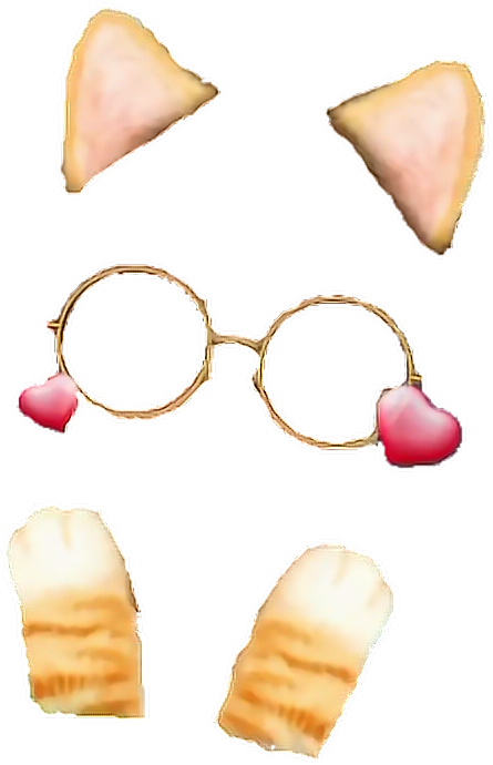 Quirky Face Parts Snapchat Stickers PNG Image