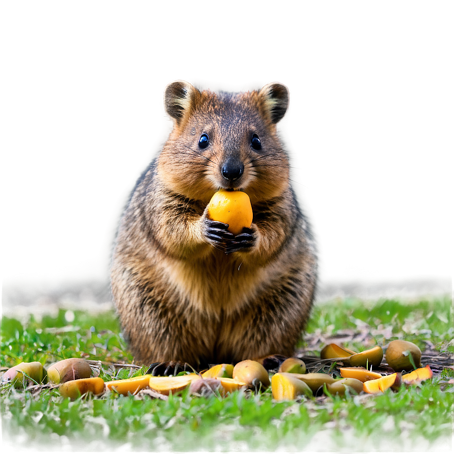 Quokka Eating Fruit Png 99 PNG Image