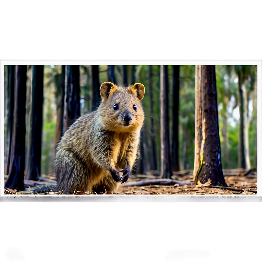 Quokka In Forest Setting Png Hdc PNG Image