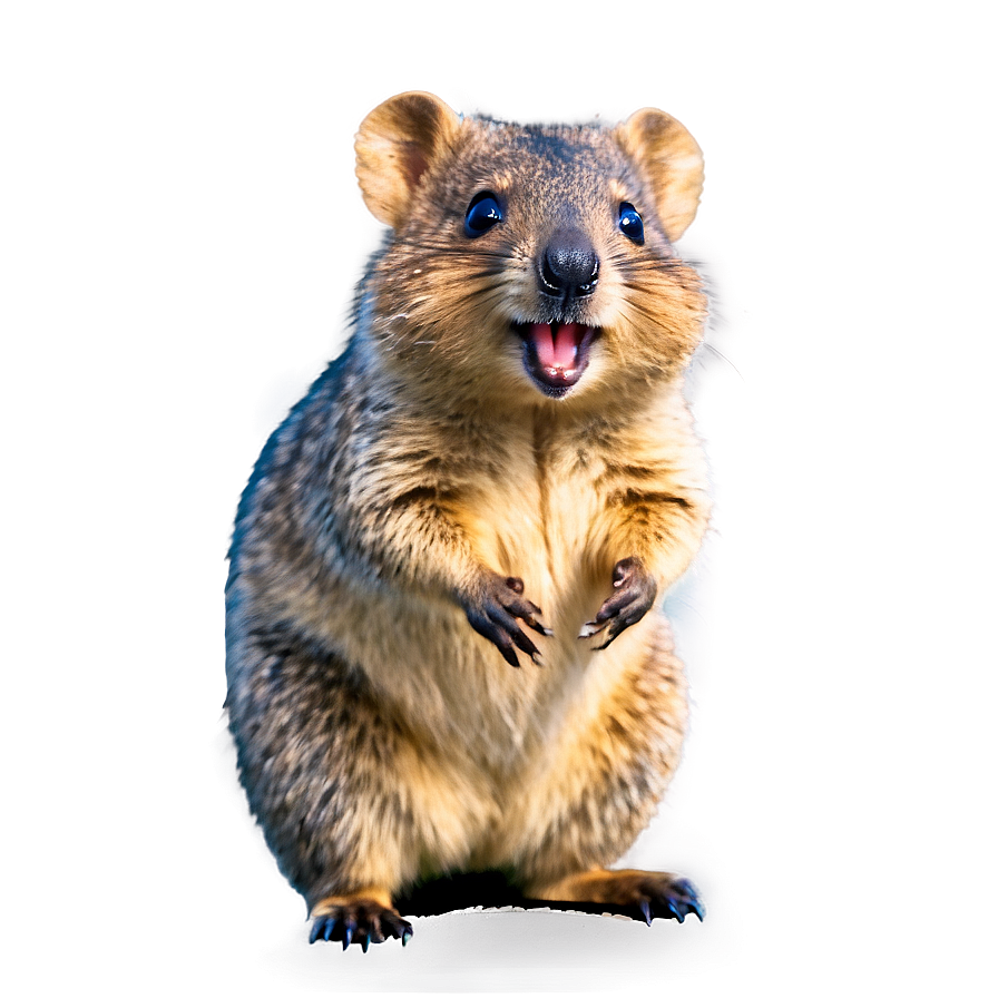 Quokka With A Smile Png Bkw PNG Image