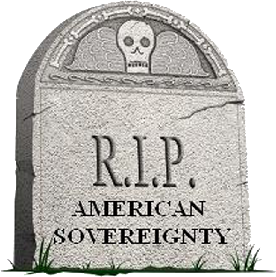 R I P American Sovereignty Tombstone PNG Image