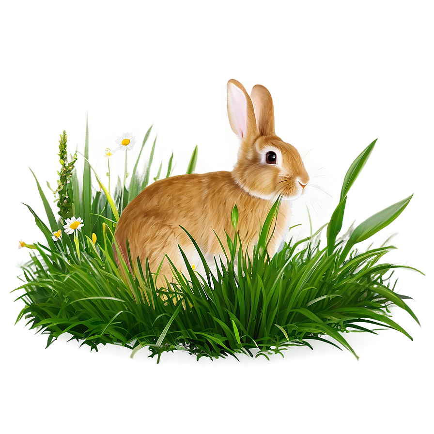 Rabbit In Grass Png Bxi65 PNG Image