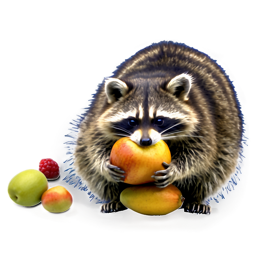 Raccoon Eating Fruit Png 90 PNG Image