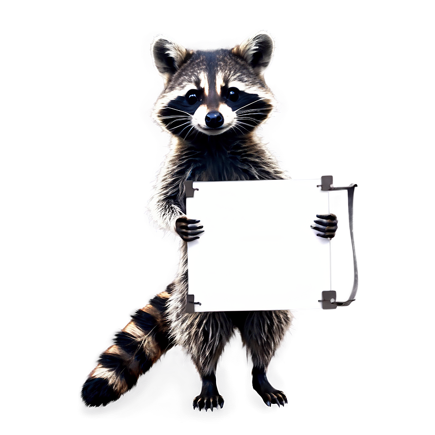 Raccoon Holding Sign Png 14 PNG Image