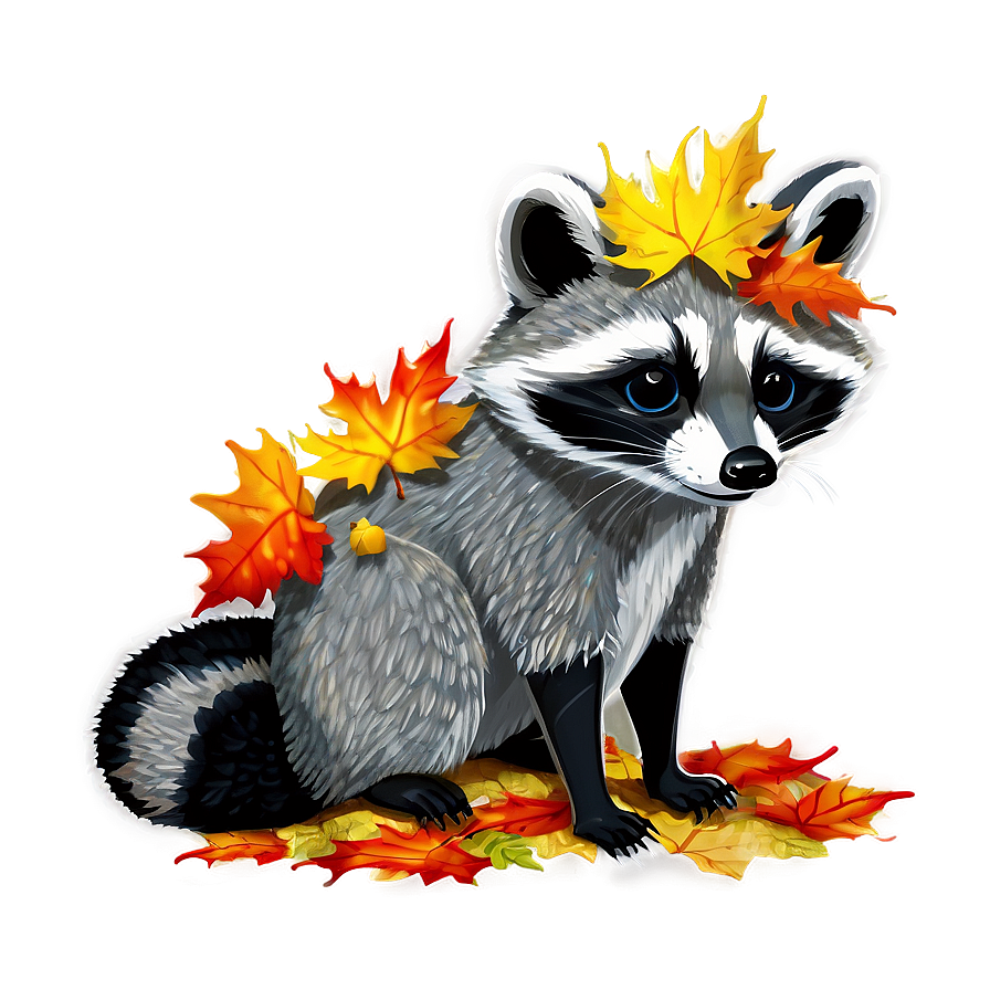 Raccoon In Autumn Png 05242024 PNG Image