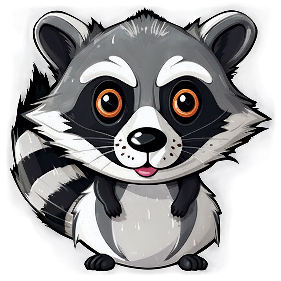 Raccoon In Cartoon Style Png 6 PNG Image