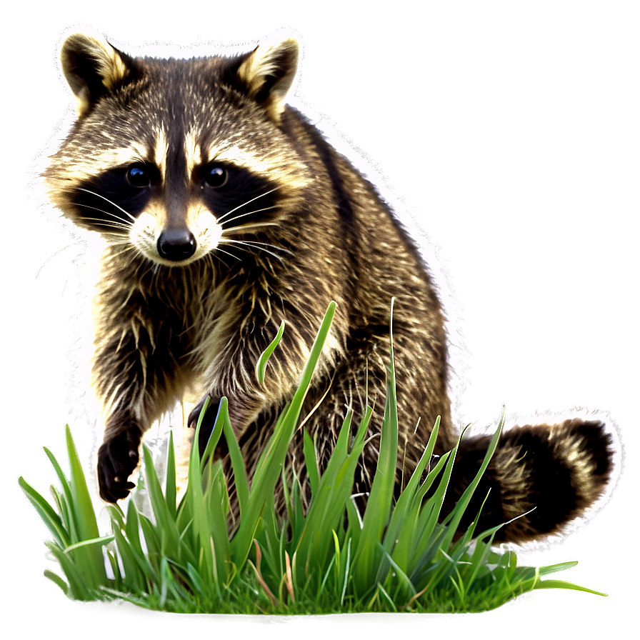 Raccoon In Grass Png Wik PNG Image