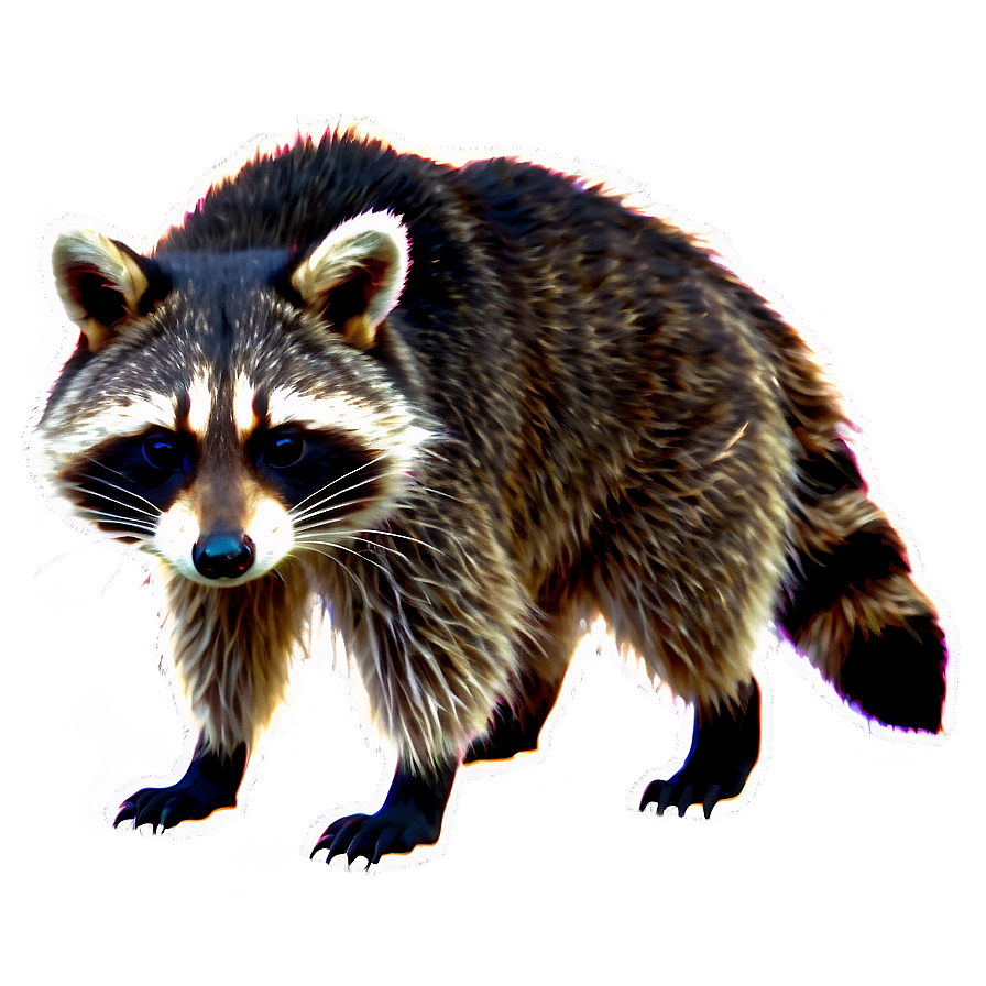 Raccoon In Night Scene Png Rxj PNG Image