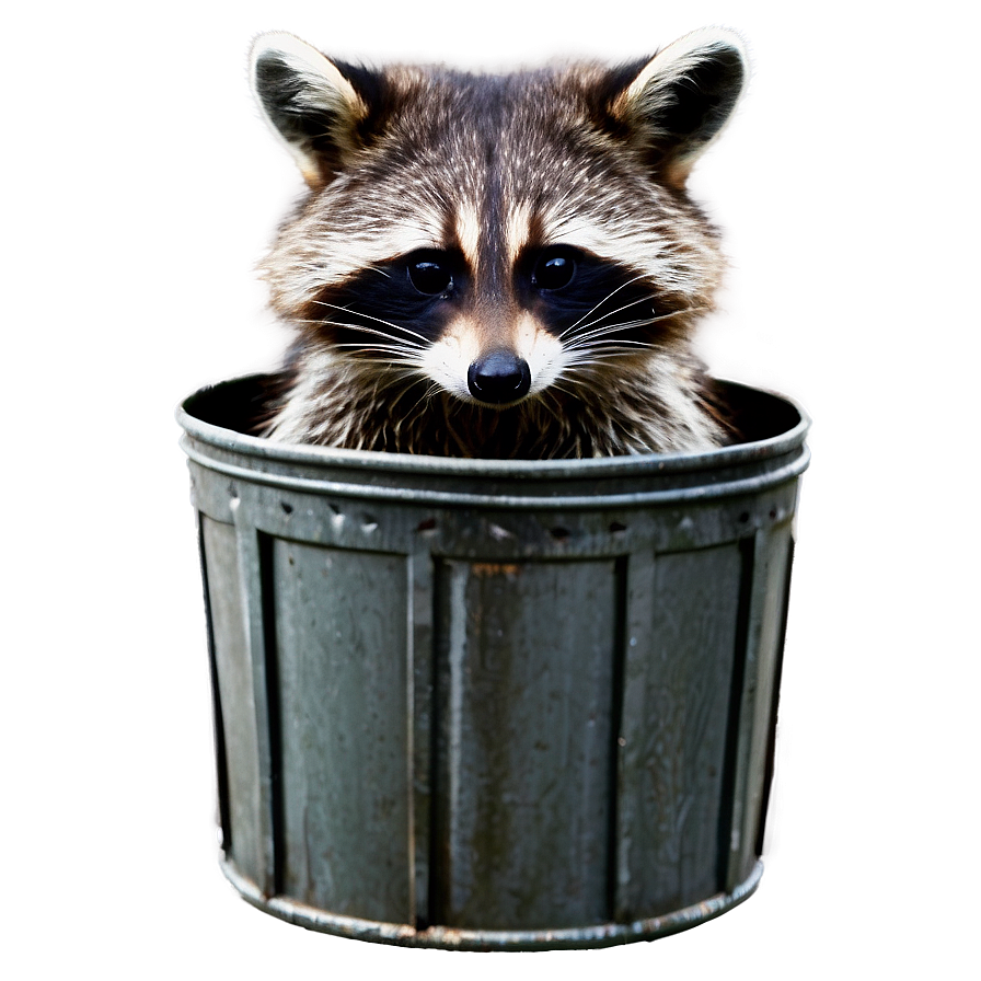 Raccoon In Trash Can Png 05232024 PNG Image