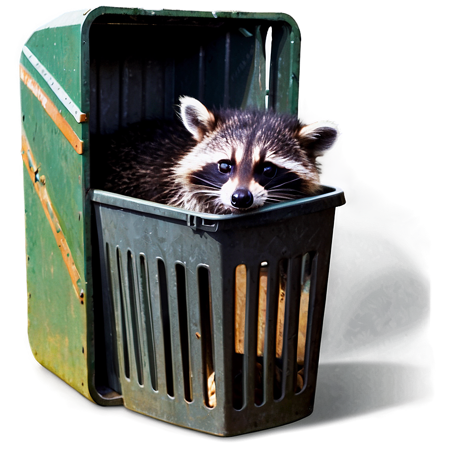 Raccoon In Trash Can Png Sfr PNG Image