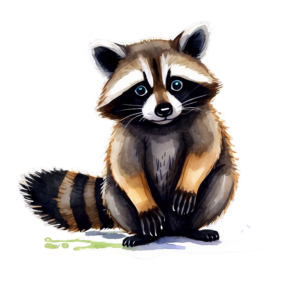 Raccoon In Watercolor Png 05242024 PNG Image