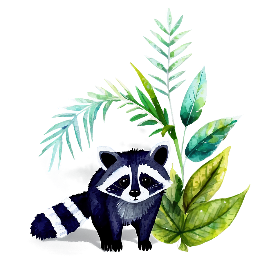 Raccoon In Watercolor Png 05242024 PNG Image