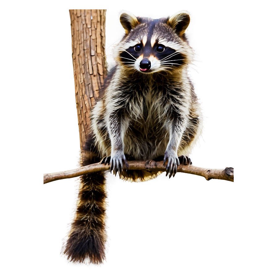 Raccoon On Branch Png 26 PNG Image