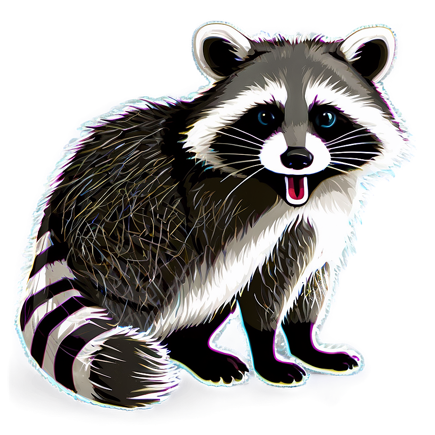 Raccoon Winter Scene Png 90 PNG Image