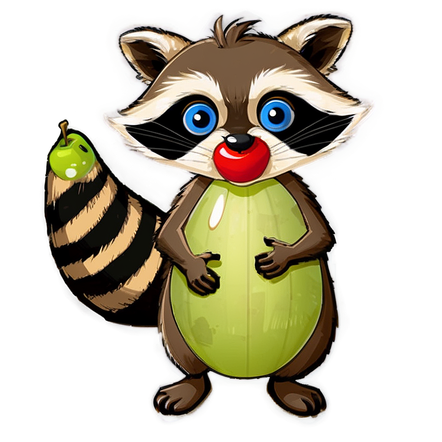 Raccoon With Apple Png 81 PNG Image