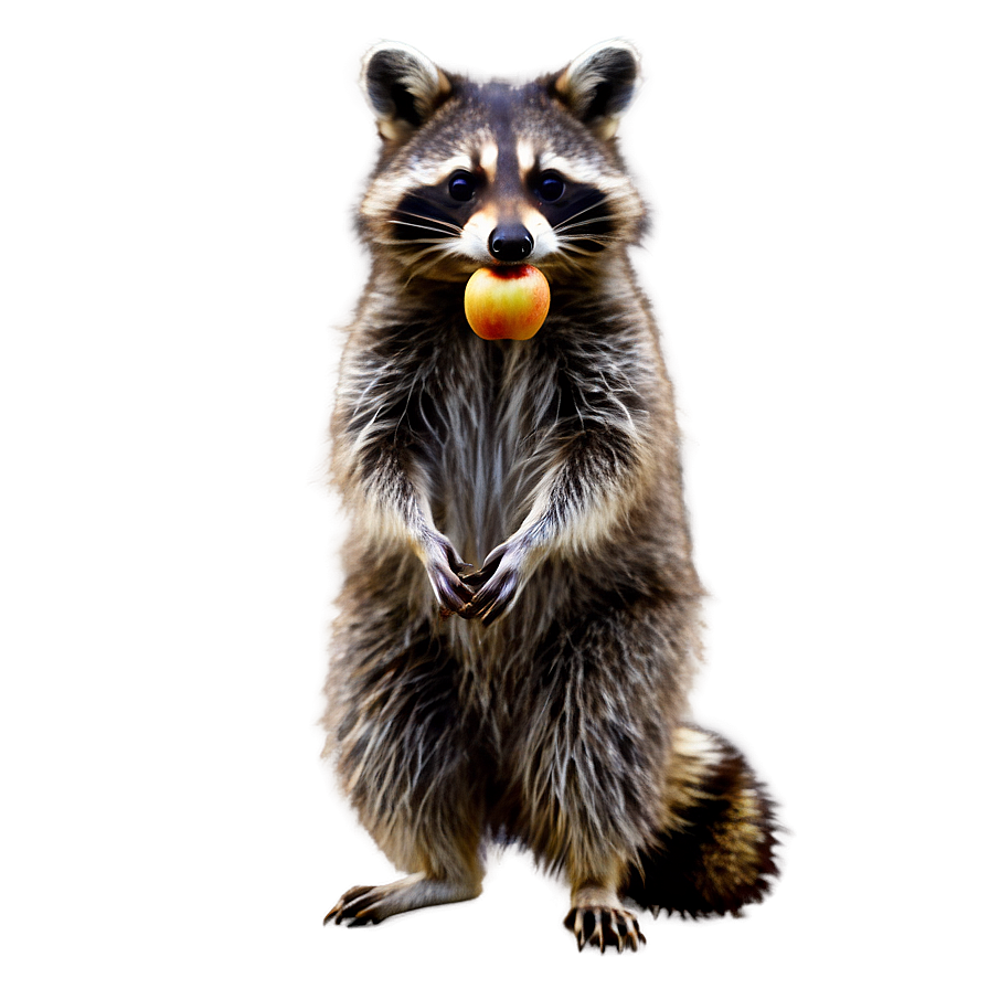 Raccoon With Apple Png Jnw PNG Image