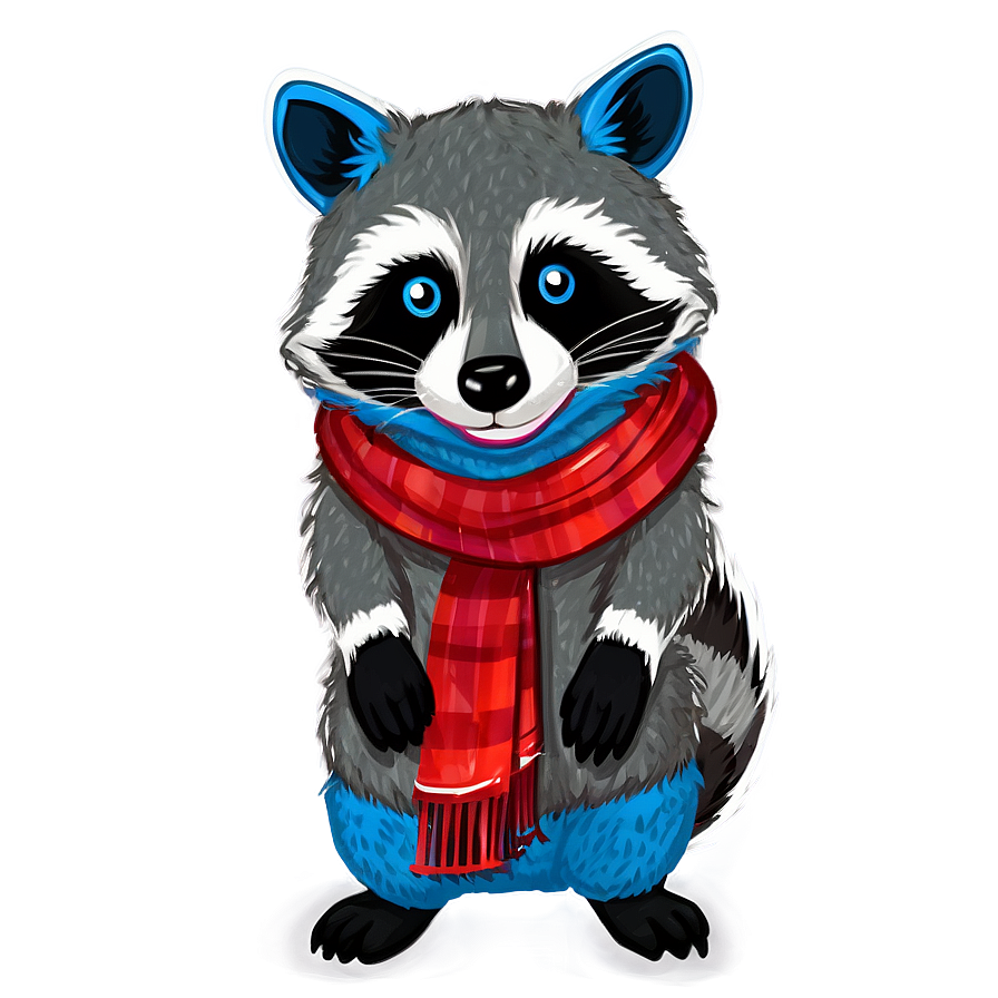 Raccoon With Scarf Png Fbf PNG Image