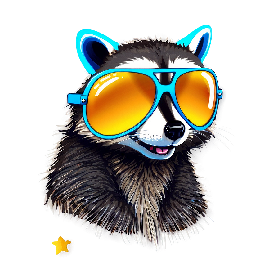 Raccoon With Sunglasses Png Oki52 PNG Image