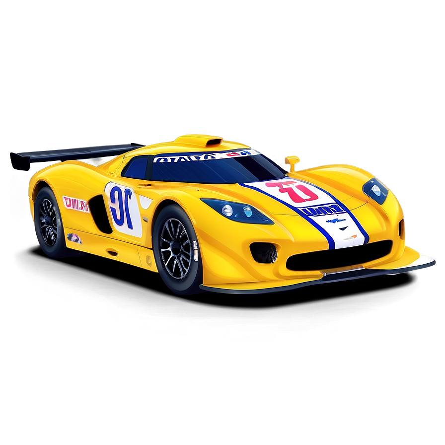 Racing Yellow Car Graphic Png Bkw6 PNG Image