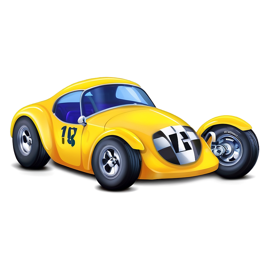 Racing Yellow Car Graphic Png Jnr25 PNG Image