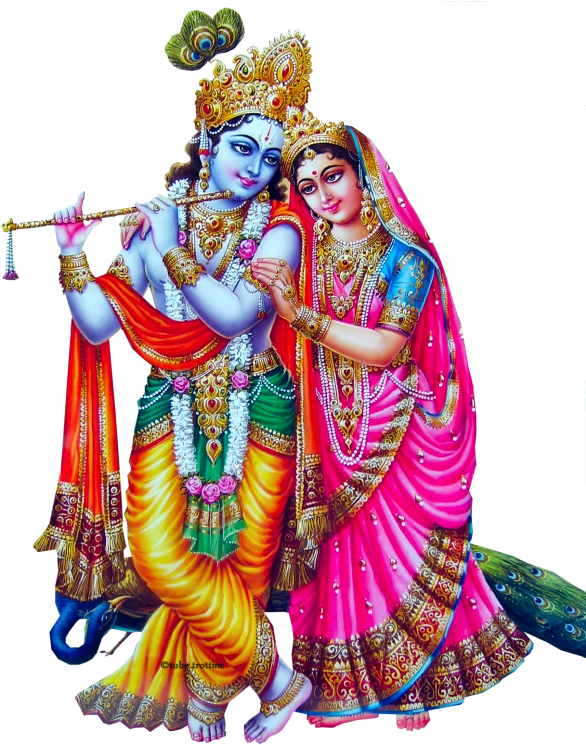 Radha Krishna Eternal Love PNG Image