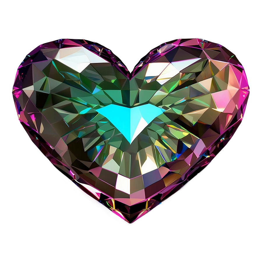 Radiance Diamond Heart Decoration Png 1 PNG Image