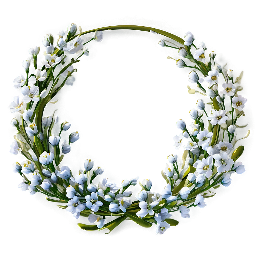 Radiant Baby's Breath Circle Png 57 PNG Image