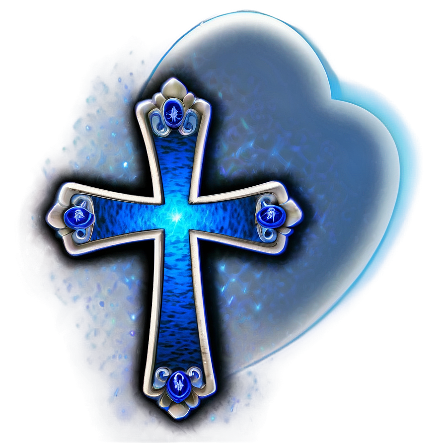 Radiant Blue Cross Png Avi38 PNG Image