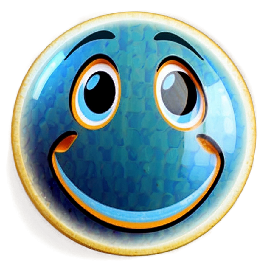 Radiant Blue Smiley Face Art Png 46 PNG Image