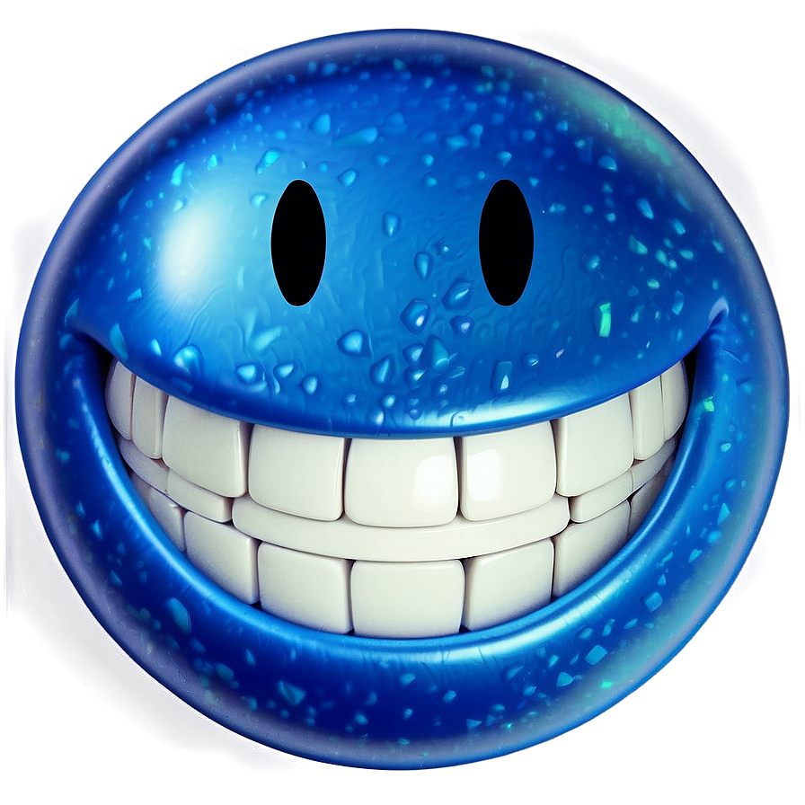 Radiant Blue Smiley Face Art Png Igb PNG Image