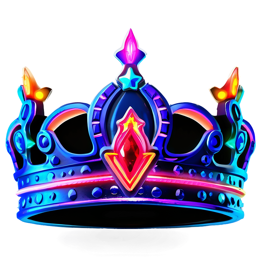 Radiant Neon Crown Emblem Png Rnc PNG Image