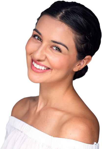 Radiant Smile Woman Portrait PNG Image