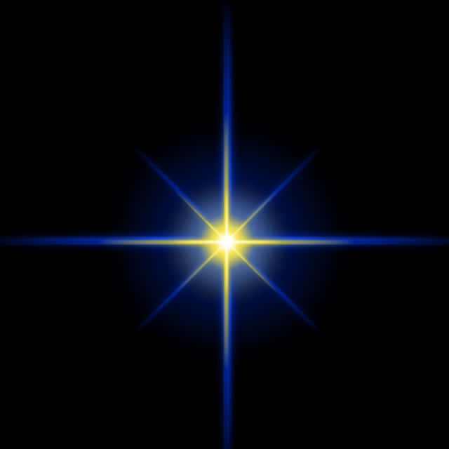 Radiant Star Light Effect PNG Image