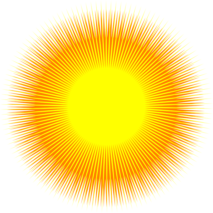 Radiant Sun Graphic PNG Image