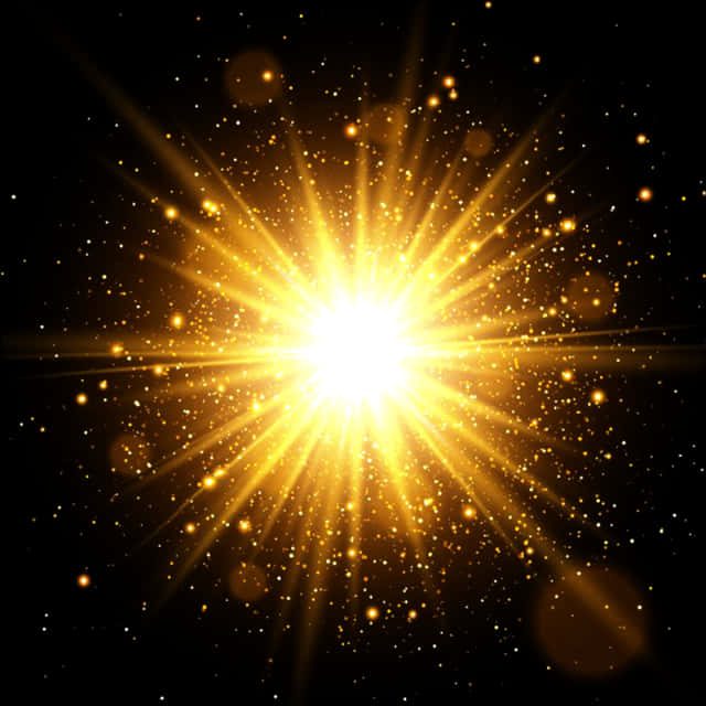 Radiant Sunburst Glow PNG Image