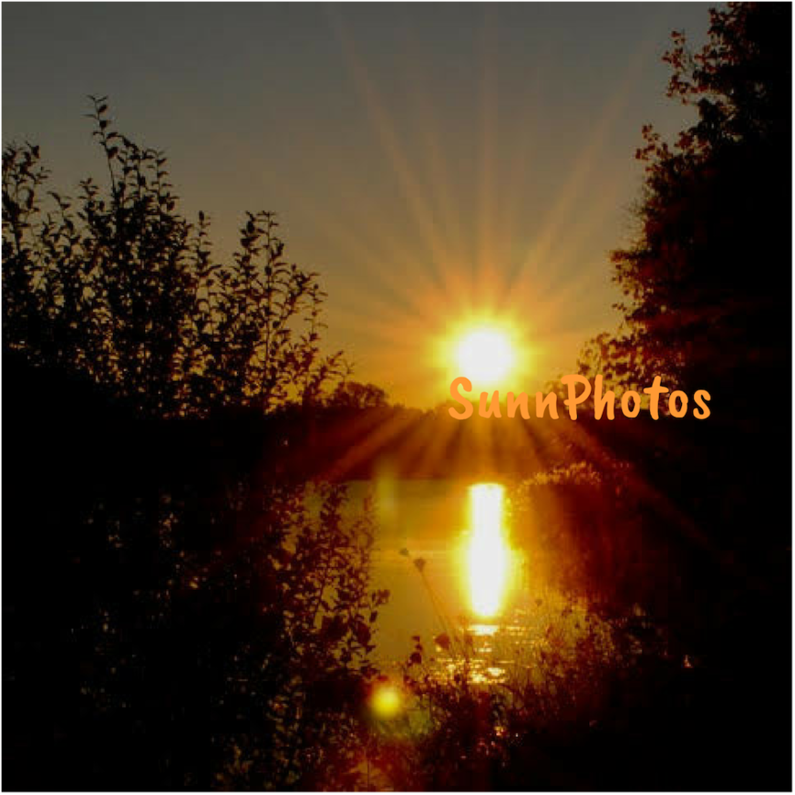 Radiant Sunset Reflections PNG Image