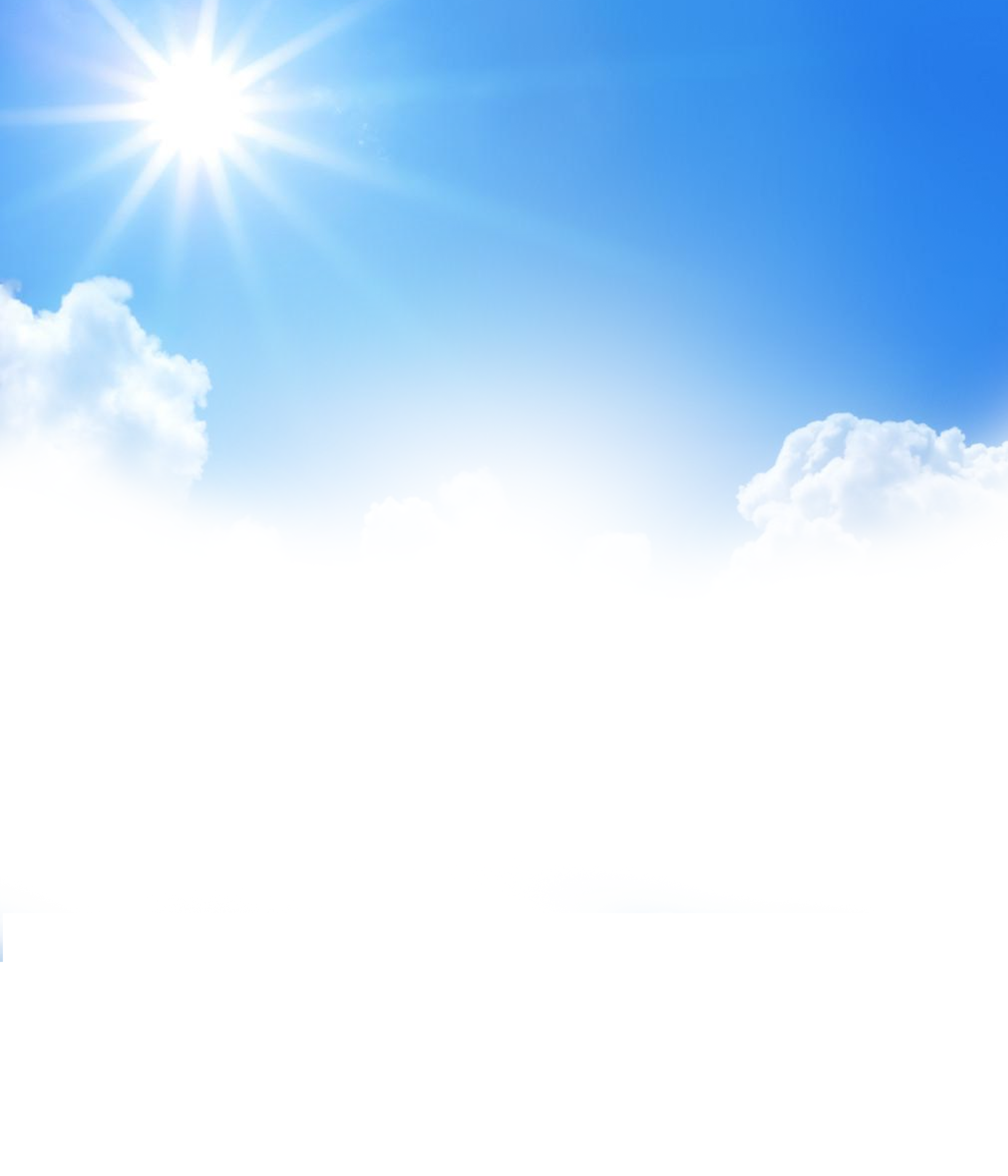 Radiant Sunshineand Clouds PNG Image