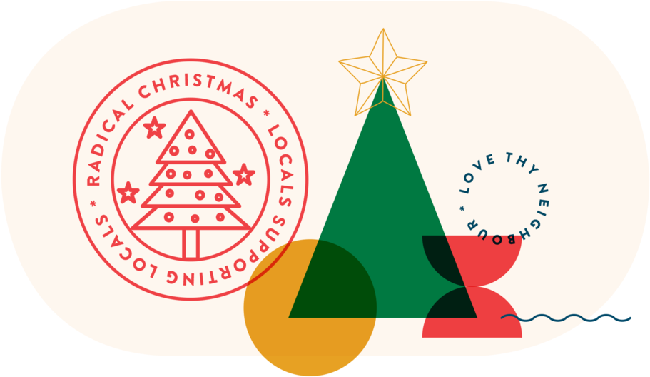 Radical Christmas Localism Graphic PNG Image