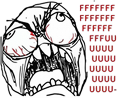 Rage Comic F F F U U U Face PNG Image