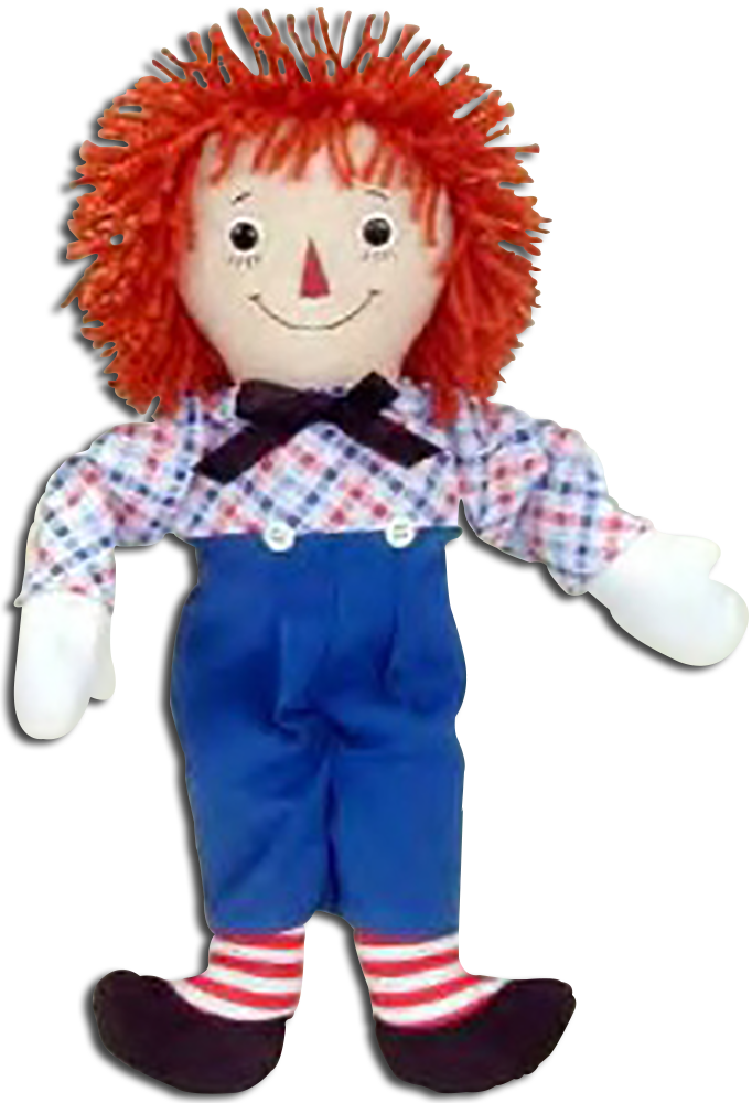 Raggedy Andy Doll Plush Toy PNG Image