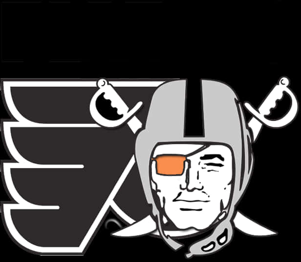 Raiders Logo Stylized Helmet PNG Image