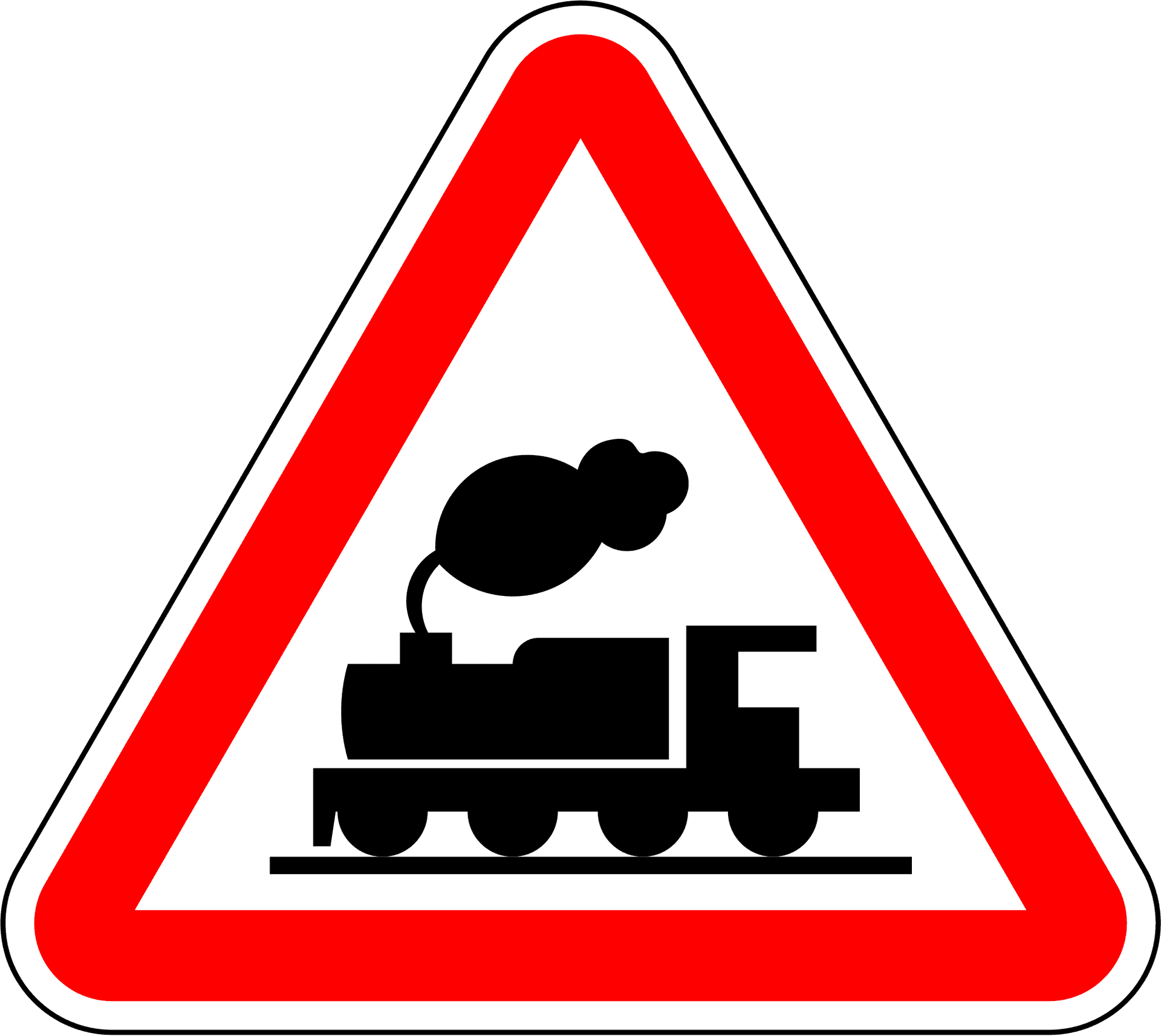 Railroad_ Crossing_ Warning_ Sign PNG Image