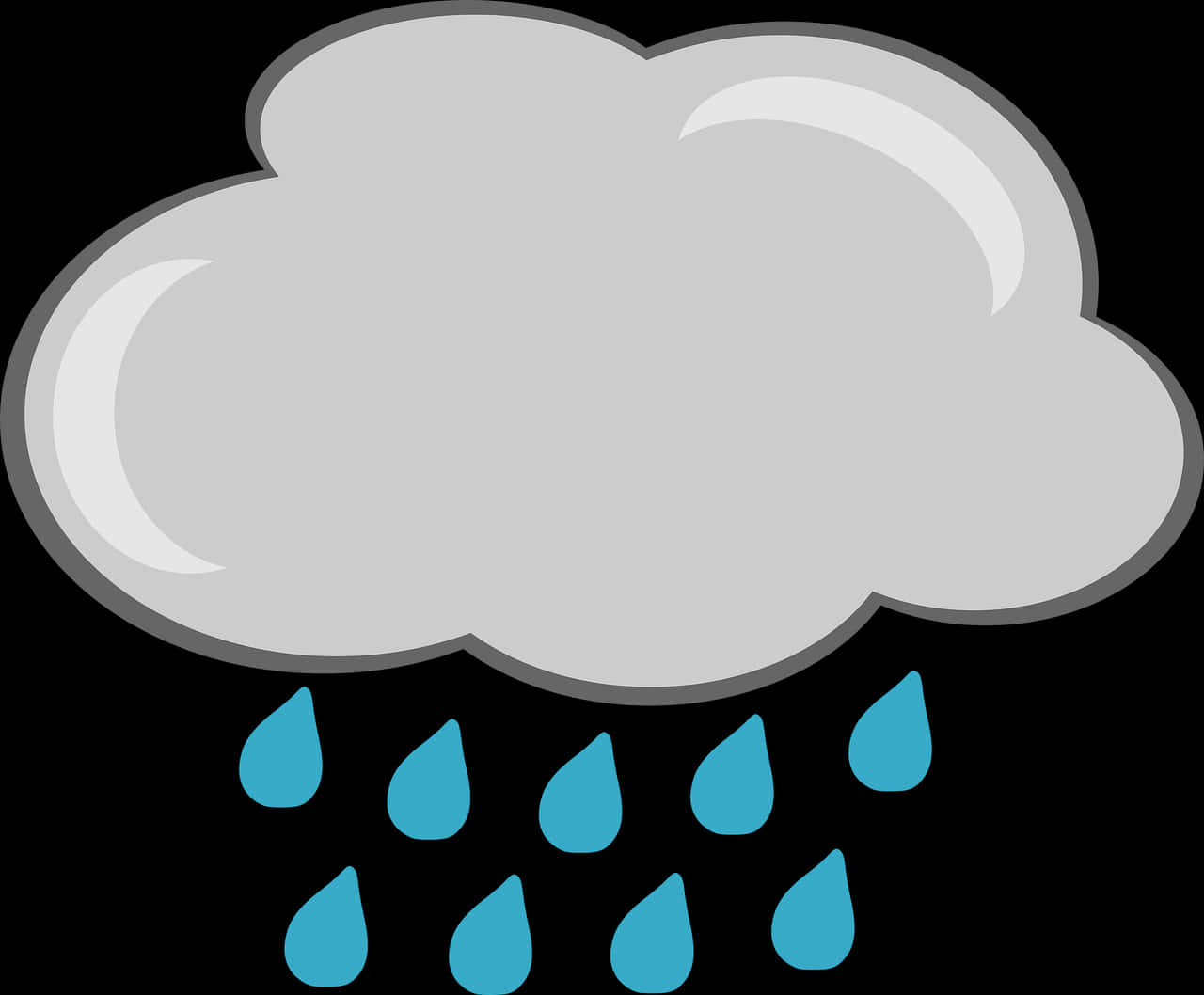 Rain Cloud Clipart PNG Image