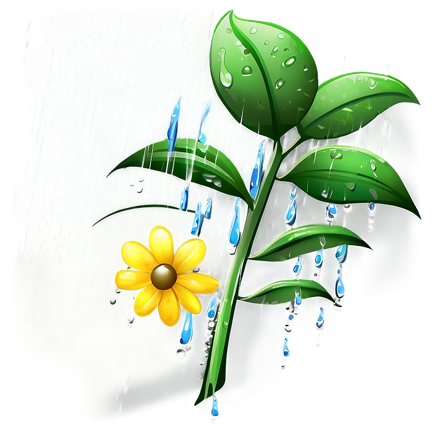 Rain On Flowers Png 05032024 PNG Image