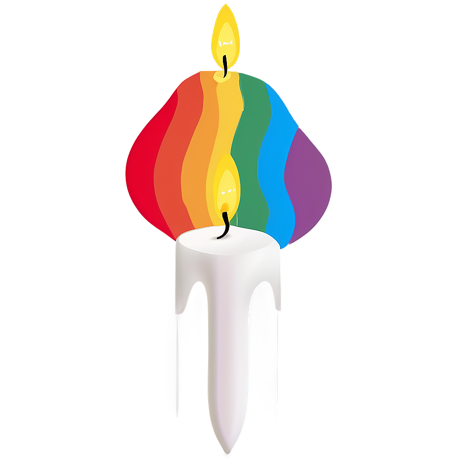 Rainbow Candle Png 05232024 PNG Image