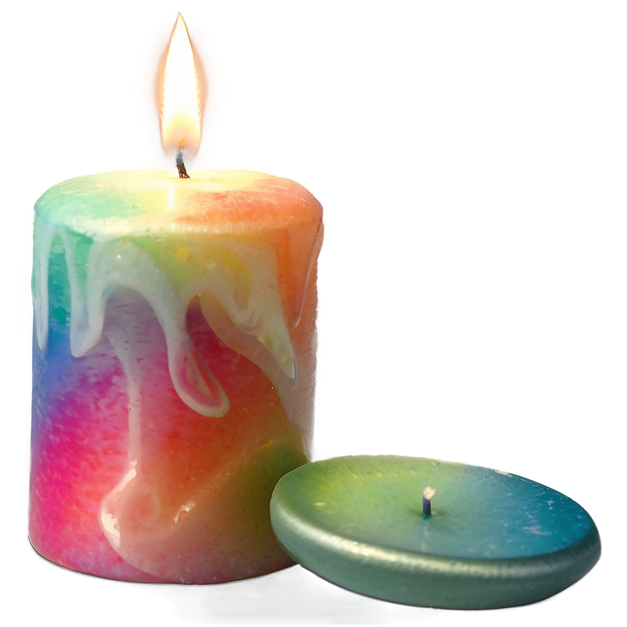 Rainbow Candle Png Bxj PNG Image