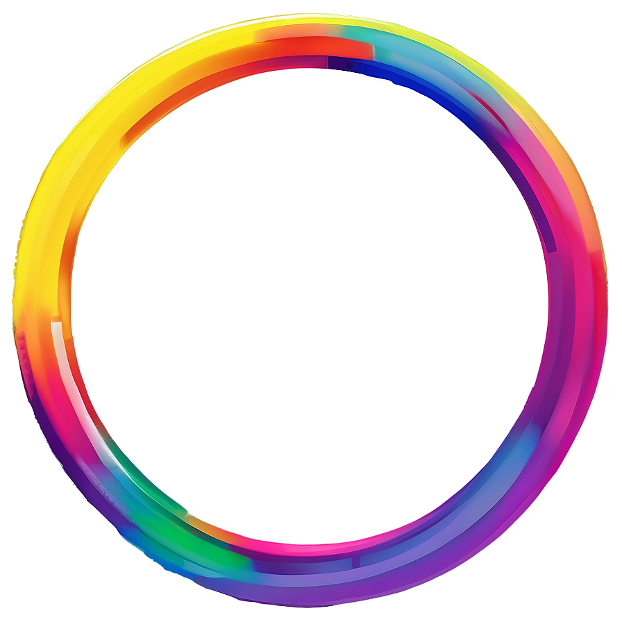 Rainbow Circle Digital Painting Png 06262024 PNG Image