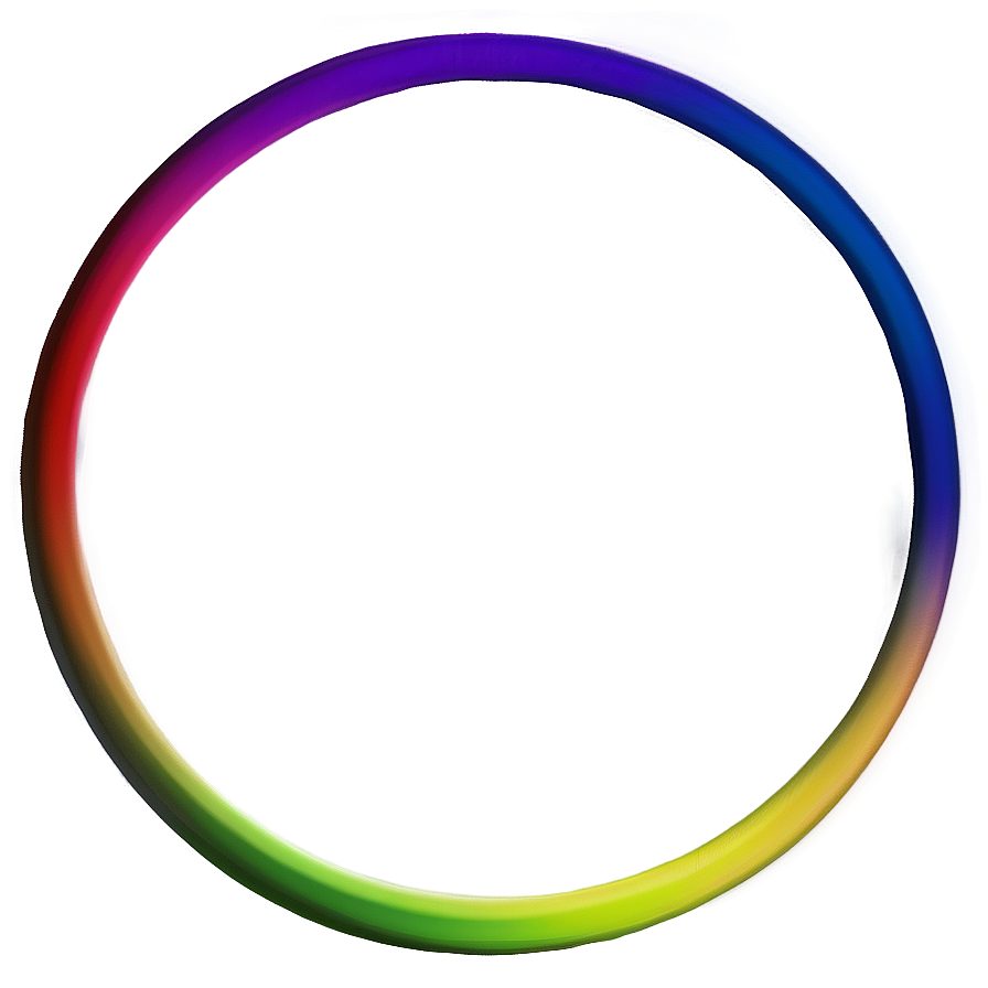 Rainbow Circle Digital Painting Png 47 PNG Image